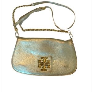 Authentic Tory Burch gold crossbody with chain strap